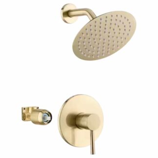 SUMERAIN S3221BGI-HD Modern Single-Handle 1-Spray Shower Faucet 1.8 GPM with Ceramic Disc Valves in Brushed Gold