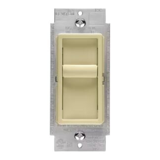 Leviton 6672-1LI SureSlide Dimmer Switch for Dimmable LED, Halogen and Incandescent Bulbs - Ivory 6672-1LI