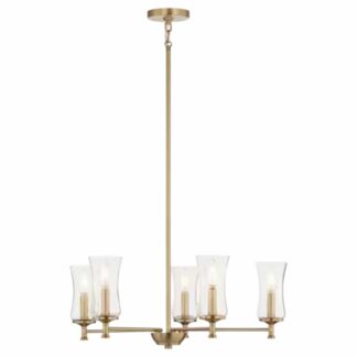 KICHLER 82427 Taresa 5-Light Chandelier with Clear Glass in Champagne Bronze