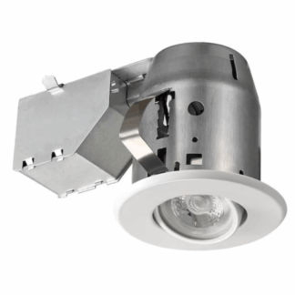 Globe Electric 90679 3 in. New Construction and Remodel White Swivel Spotlight Recessed Lighting Kit ( Pack of 3 )