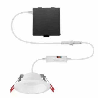 Commercial Electric 91535 Ultra Baffle Integrated LED 4 in Round Adj Color Temp Canless Recessed Light for Kitchen Bath Living rooms, White