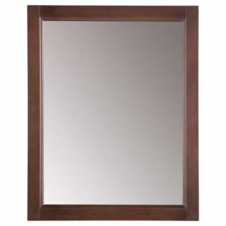 Glacier Bay CHWM22COM-CG Chelsea 22 in. W x 27 in. H Rectangular Wood Framed Wall Bathroom Vanity Mirror in Cognac