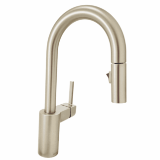 5965SRS Single-Handle Bar Faucet with Pull-Down Sprayer in Stainless Steel