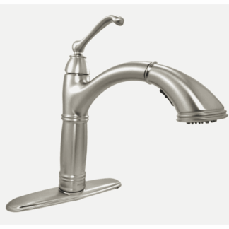 7295SRS Single-Handle Pull-Out Sprayer Kitchen Faucet in Stainless Steel