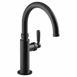 KOHLER 28357-BL Edalyn By Studio McGee Single-Handle Bar Faucet in Matte Black