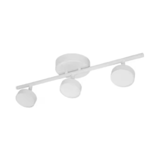 ETI LIGHTING 534011010 20 in. 3-Light White Adjustable Color Temperature and Heads Integrated LED Fixed Track Lighting Kit