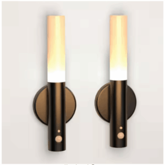 Tzumi 9529HD Atmosphere Integrated LED Easyglow Black Sconce Light Stick (2-Pack)