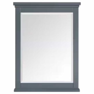 Home Decorators Collection 19112-M24-DG Merryfield 24 in. W x 32 in. H Rectangular Wood Framed Wall Bathroom Vanity Mirror in Dark Blue-Gray