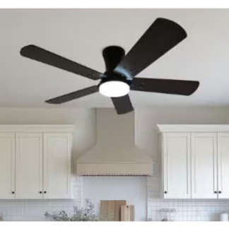 Genoci GTZF1032-42Y 42 in. Black RGB Reversible Two-Toned Blades LED Dimmable Ceiling Fan with Remote APP Included for Living Room Bedroom