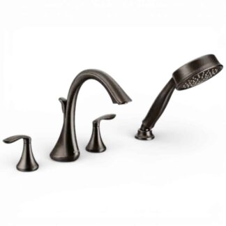 T944ORB 2-Handle Deck-Mount Roman Tub Faucet Trim Kit with Hand Shower in Oil-Rubbed Bronze (Valve Not Included)