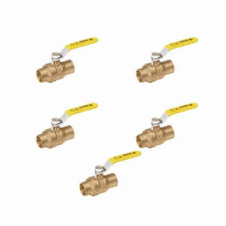 107-853J5 1/2 in. Brass SWT Full Port Ball Valve (5-Pack)