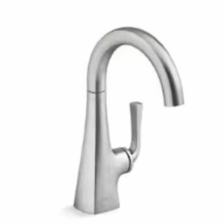 KOHLER 24134-VS Graze Single Handle Beverage Faucet in Vibrant Stainless Steel