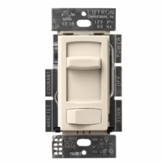 Lutron CTCL-153PDH-LA Skylark Contour LED+ Dimmer Switch for LED Bulbs, 150-Watt/Single-Pole or 3-Way, Light Almond (CTCL-153PDH-LA)