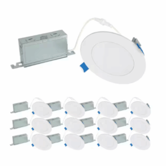 HALO HLBSL406FS5-12PK HLBSL 4 in. Canless Integrated LED, 600 Lumens, 5CCT, White (12-Pack)