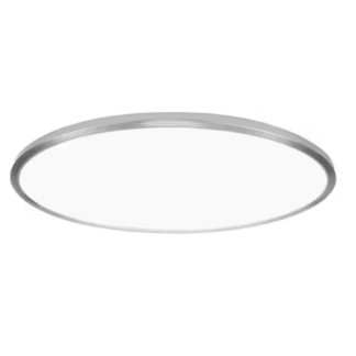 Commercial Electric FP32RT6WYBKHD 32 in. W Oval Black Plus Nickel Trim Ring Integrated LED 3500 Lumens Dim Flat Panel Flush Mount Light, Selectable 5CCT