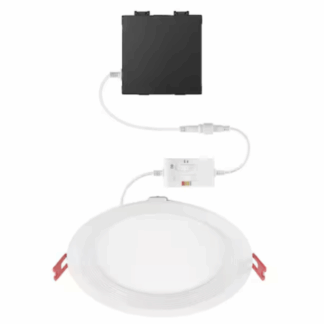 Commercial Electric 92293 Elite Series 6 in. LED DuoBright, 3-Level Lumen Select, Baffle Canless Recessed Light, Adjustable CCT