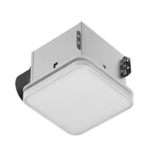 Commercial Electric BF1110 80 /110 CFM Ceiling Mount Room Side Installation Square Bathroom Exhaust Fan with Night Light and Humidity Sensor