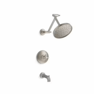 KOHLER R34530-3G-BN Paces Single Handle 3-Spray Tub and Shower Faucet 1.75 GPM in Vibrant Brushed Nickel (Valve Included)
