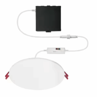 Commercial Electric 92329 Premium Series 6 in. LED, 2-Level Lumen Select, InfinitiEdge Slim Canless Recessed Light, Adjustable CCT