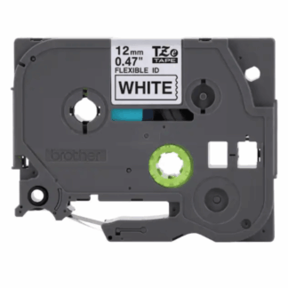 Brother TZe-FX231SP .5 in. x 26-1/5 ft. Electrical Tape Black on White Cable/Wire