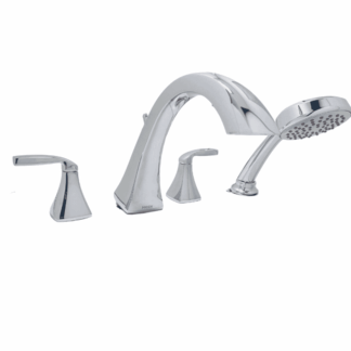 T694 2-Handle High-Arc Roman Tub Faucet Trim Kit with Hand Shower in Chrome (Valve Not Included)
