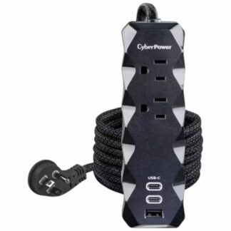 CyberPower P203UC2BK 3 ft. 2-Outlet 3 USB Surge Protector
