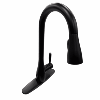 87260BL Single-Handle Pull-Down Sprayer Kitchen Faucet in Matte Black with High-Pressure Spray and Spring-Return Hose