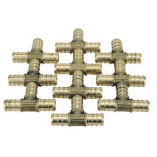 Apollo APXT1210PK 1/2 in. Brass PEX-B Barb Tee (10-Pack)