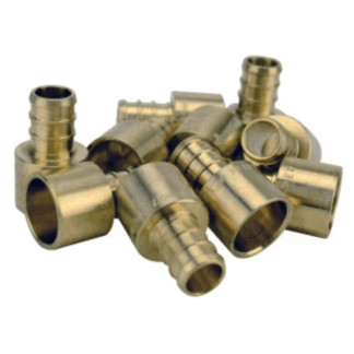 Apollo APXFS1210PK 1/2 in. Brass PEX-B Barb x 1/2 in. Female Copper Sweat Adapter (10-Pack)