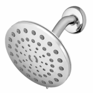 Waterpik YPW-833E 8-Spray Patterns with 1.8 GPM 7 in. Wall Mount Rain Fixed Shower Head in Chrome