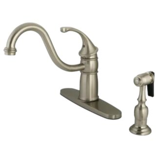 Kingston Brass KB157.GLBS Georgian 1.8 GPM Single Hole Kitchen Faucet - Includes Side Spray