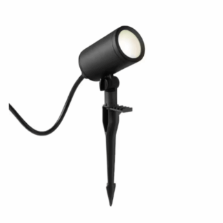 Hampton Bay HB-10NS20-BK 250 Lumens Black Plug-in Integrated LED Outdoor Spotlight with Timer and 10 ft. Power Cable