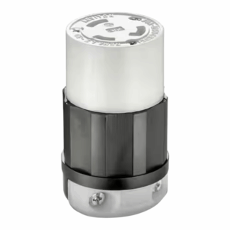 Leviton R50-02613-0CS 30 Amp 125-Volt Locking Connector, Black and White