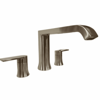 T908BN 2-Handle Deck-Mount High-Arc Roman Tub Faucet Trim Kit in Brushed Nickel (Valve Not Included
